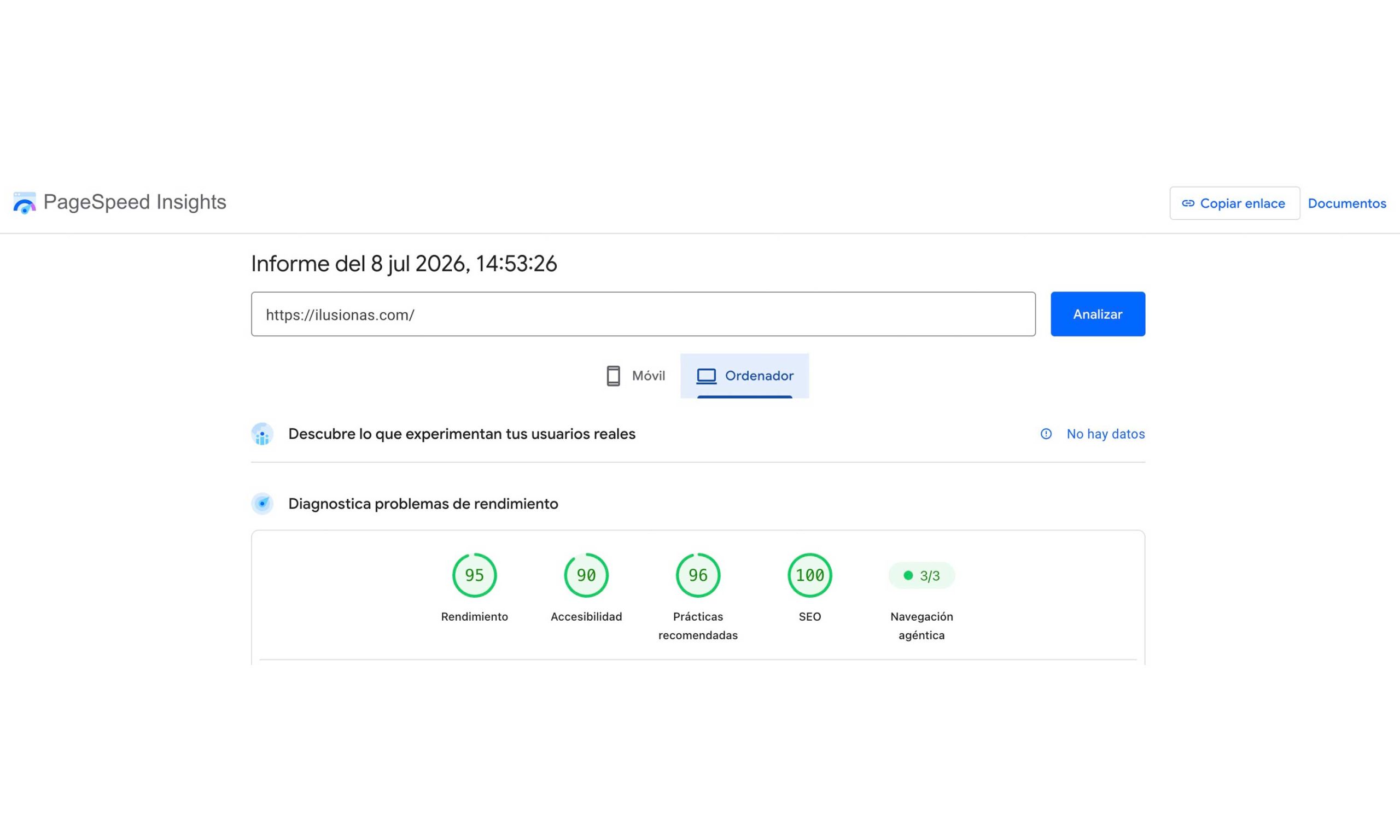 ILUSIONAS - Google Speed Page - Móvil